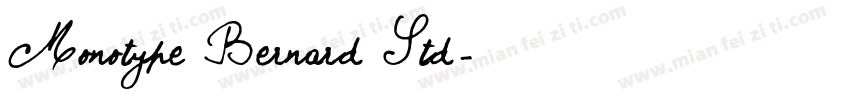 Monotype Bernard Std字体转换